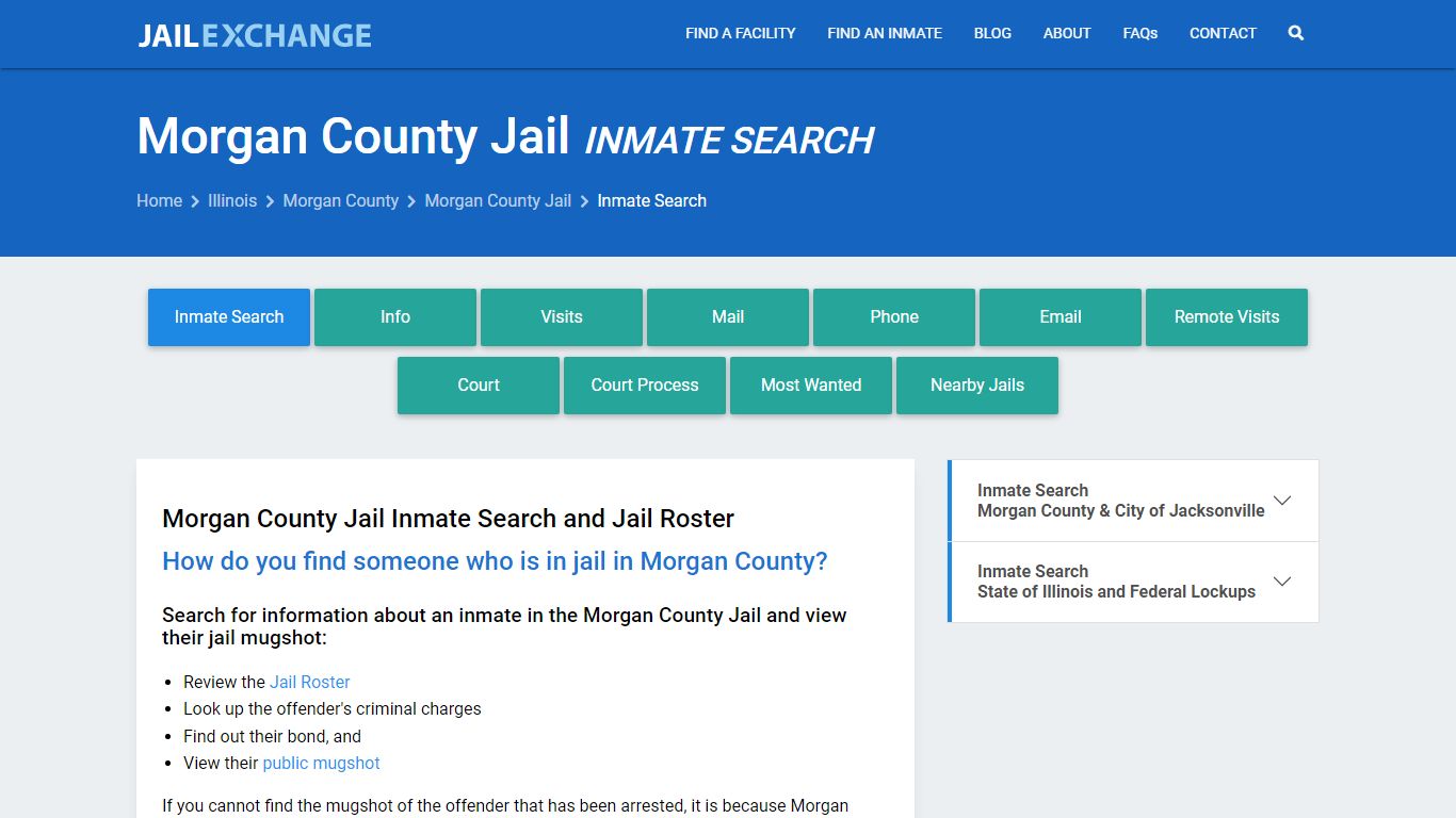 Inmate Search: Roster & Mugshots - Morgan County Jail, IL - Jail Exchange